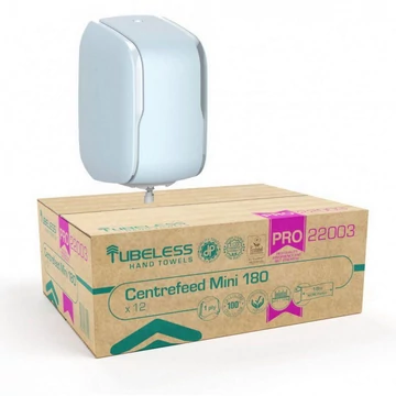 Tubeless Mini tekercses kéztörlő adagoló 1 db + 2 zsugor TUB22003 kéztörlő akciós csomag