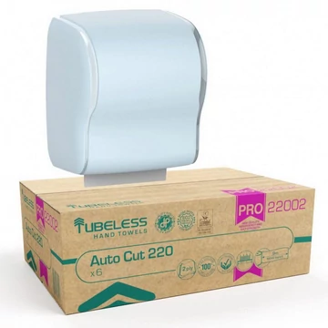 Tubeless AUTOCUT tekercses kéztörlő adagoló 1 db + 2 karton TUB22002 kéztörlő akciós csomag