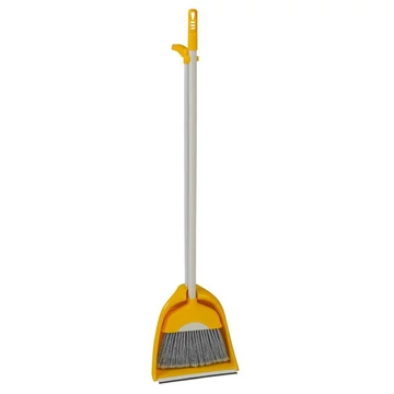 Seprű+szemétlapát sárga 110cm