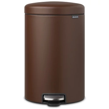 Brabantia NewIcon pedálos hulladékgyűjtő szagmentesen záródó Soft-Close fedél, műanyag tartály, 20L - Y méret, acél, égetett umbra barna ásványi textúra - 208584