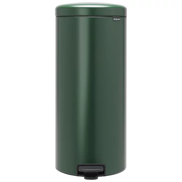 Brabantia NewIcon pedálos hulladékgyűjtő szagmentesen záródó Soft-Close fedél, műanyag tartály, 30L - G méret, acél, fenyőzöld - 304088