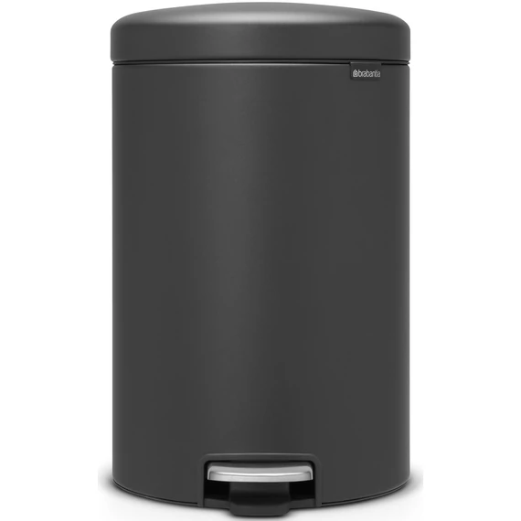 Brabantia NewIcon pedálos hulladékgyűjtő szagmentesen záródó Soft-Close fedél, műanyag tartály, 20L - Y méret, acél, határtalan szürke ásványi textúra - 114182