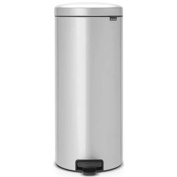 Brabantia NewIcon pedálos hulladékgyűjtő szagmentesen záródó Soft-Close fedél, műanyag tartály, 30L - G méret, acél, metál szürke - 114465
