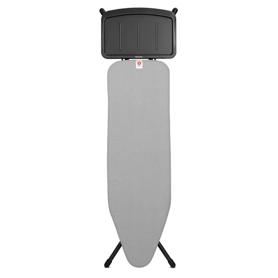Brabantia Solid Steam Unit Holder vasalódeszka 1240x380mm - B méret, fix vasalótálca gőzállomásokhoz, D=22mm fekete váz, metalizált szürke huzat - 134388