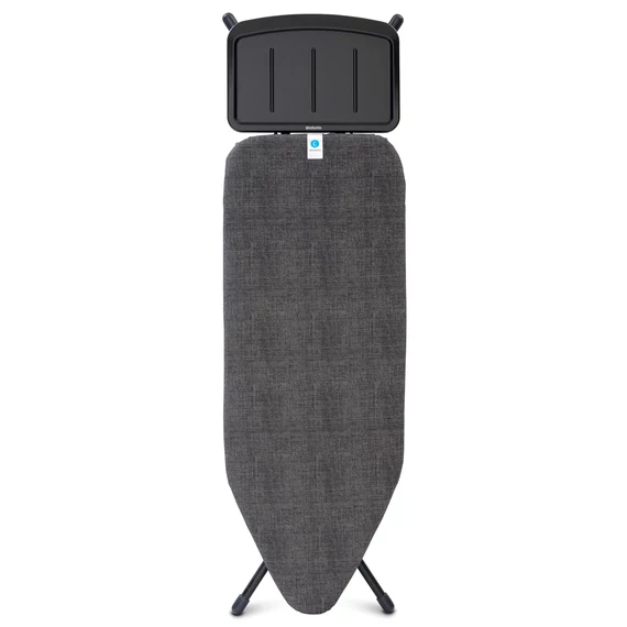 Brabantia Solid Steam Unit Holder vasalódeszka 1240x450mm - C méret, fix vasalótálca gőzállomásokhoz, D=25mm fekete váz, farmer fekete huzat - 134746