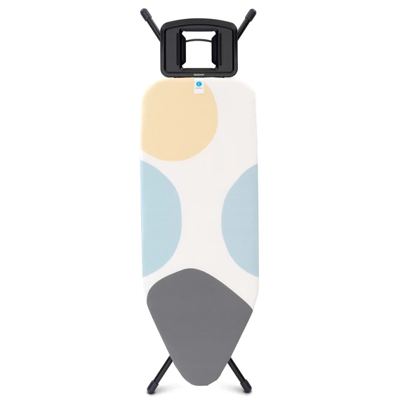 Brabantia Solid Steam Iron Rest vasalódeszka 1240x450mm - C méret, fix vasalótámasz, D=25mm fekete váz, tavaszi buborékok huzat - 134920