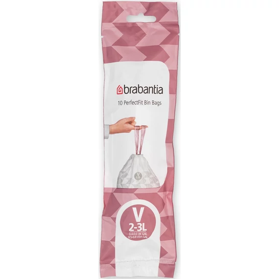 Brabantia PerfectFit szemeteszsák, V méret, 2-3L, 10 zsák/tekercs