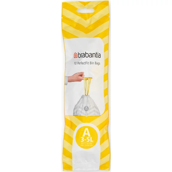 Brabantia PerfectFit szemeteszsák, A méret, 3-5L, 10 zsák/tekercs