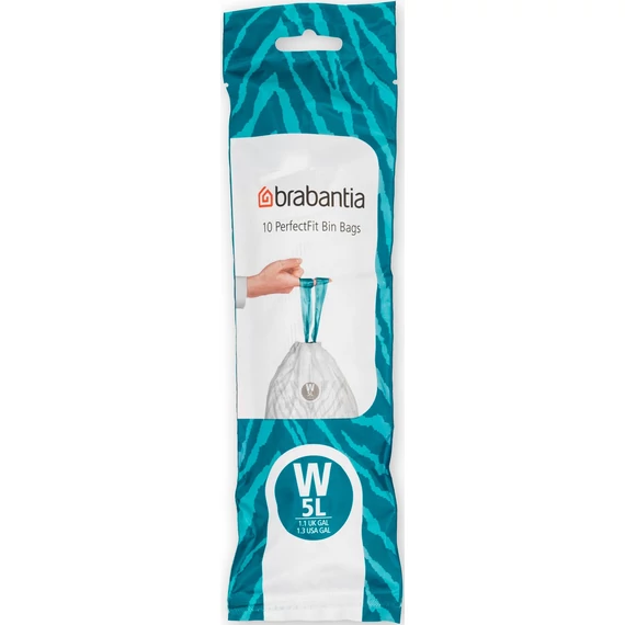 Brabantia PerfectFit szemeteszsák, W méret, 5L, 10 zsák/tekercs