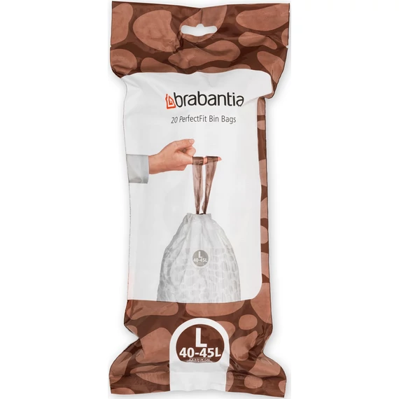 Brabantia PerfectFit szemeteszsák, L méret, 40-45L, 20 zsák/tekercs