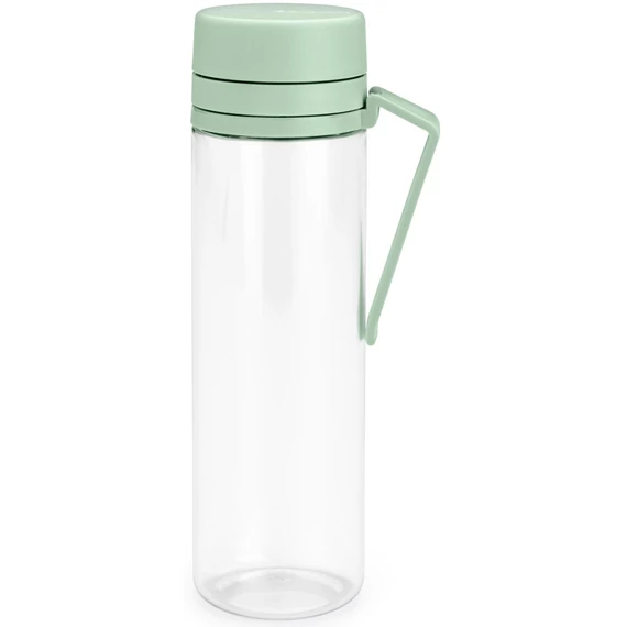 Brabantia Make - Take Water Bottle with Strainer vizespalack 500 ml, szűrőbetéttel gyümölcsök számára, fogantyúval, szivárgásmentes, műanyag, átlátszó/jáde zöld - 202445