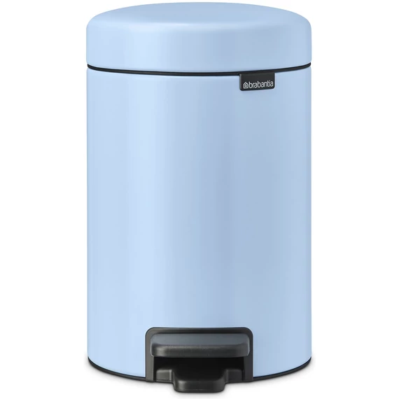 Brabantia NewIcon pedálos hulladékgyűjtő szagmentesen záródó Soft-Close fedél, műanyag tartály, 3L - V méret, acél, álomkék - 202582