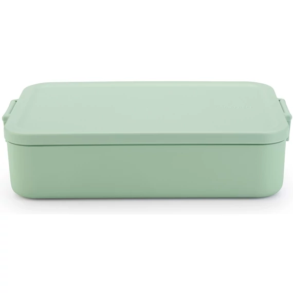 Brabantia Make - Take Lunch Box nagy méretű ételhordozó doboz, 2000 ml, szivárgás- és légmentes záródás, bepattintós (clip-on) zárómechanizmus, BPA mentes műanyag, jáde zöld - 203145