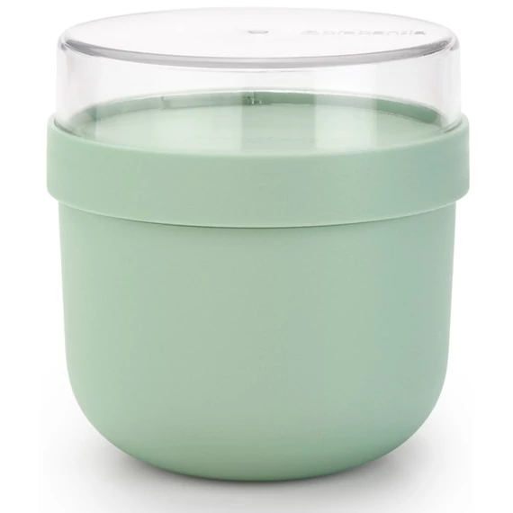 Brabantia Make - Take Breakfast Bowl reggeliző pohár, 500 ml, hő- és fagyálló, felső tárolórekesz (180ml), szivárgás- és légmentes záródás, BPA mentes műanyag, jáde zöld - 204265