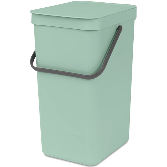 Brabantia Sort - Go konyhai szemetes felnyitható fedéllel, fogantyúval szelektív és komposzt gyűjtéséhez, 16L - D méret, jáde zöld - 211867
