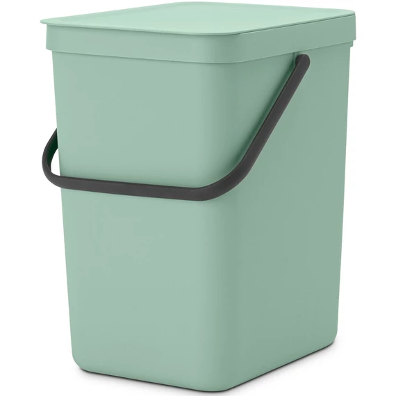Brabantia Sort - Go konyhai szemetes felnyitható fedéllel, fogantyúval szelektív és komposzt gyűjtéséhez, 25L - J méret, jáde zöld - 212765