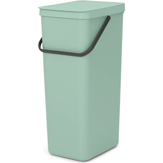 Brabantia Sort - Go konyhai szemetes felnyitható fedéllel, fogantyúval szelektív és komposzt gyűjtéséhez, 40L - L méret, jáde zöld - 212826