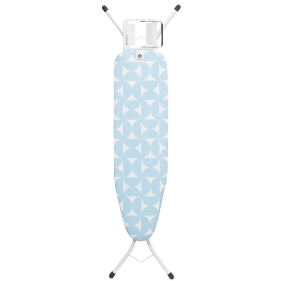 Brabantia Steam Iron Rest vasalódeszka 1100x300mm - A méret, kinyitható vasalótámasz, D=22mm fehér váz, friss fuvallat huzat - 218729