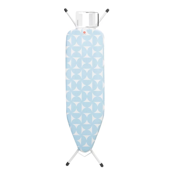Brabantia Steam Iron Rest vasalódeszka 1240x380mm - B méret, kinyitható vasalótámasz, D=22mm fehér váz, friss fuvallat huzat - 218767