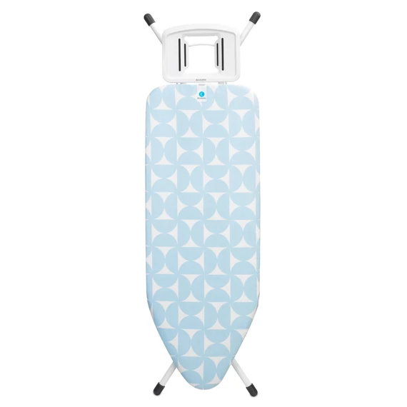 Brabantia Solid Steam Iron Rest vasalódeszka 1240x450mm - C méret, fix vasalótámasz, D=25mm fehér váz, friss fuvallat huzat - 219689
