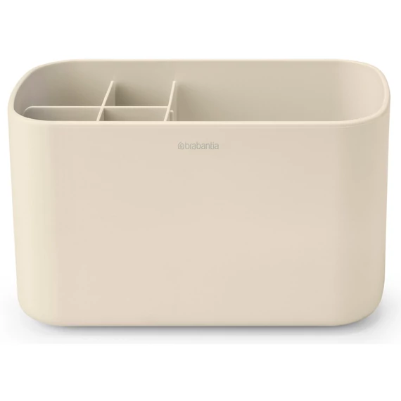 Brabantia ReNew Bathroom Caddy kozmetikai rendszerező, elválasztó betétekkel, csepptálcával, csúszásmentes talppal, műanyag, világos bézs- 223365