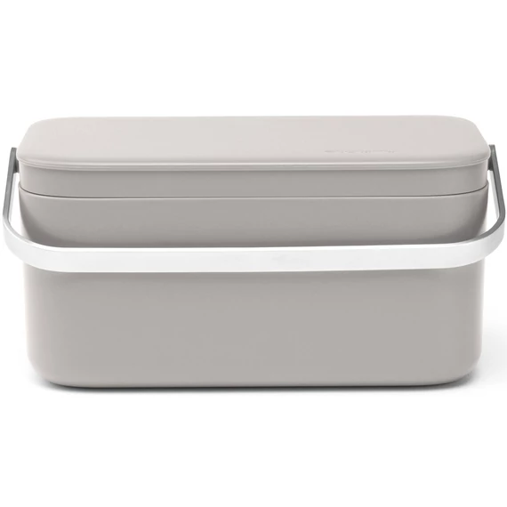 Brabantia Food Waste Caddy élelmiszerhulladék-gyűjtő 1800ml, ABS műanyag, r.m. acél fogantyú, középszürke - 230080