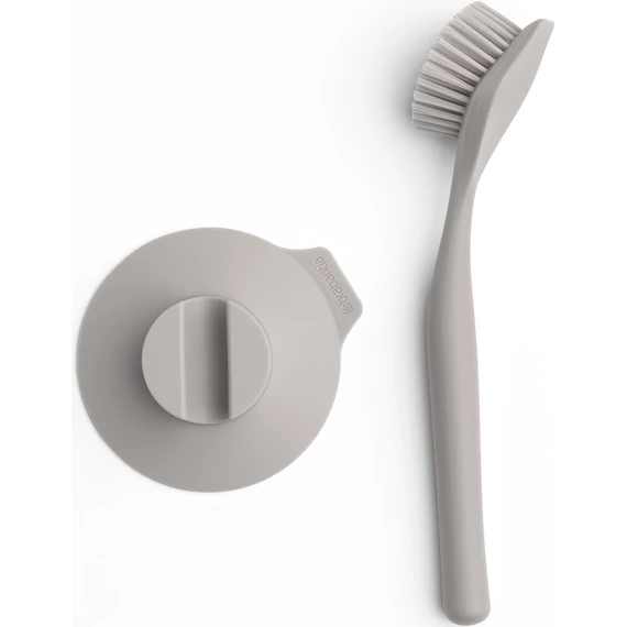 Brabantia SinkSide Dish Brush with Suction Cup Holder mosogatókefe tapadókorong tartóval, műanyag, középszürke - 230226