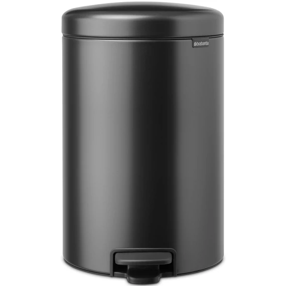 Brabantia NewIcon pedálos hulladékgyűjtő szagmentesen záródó Soft-Close fedél, műanyag tartály, 20L - Y méret, acél, magabiztos szürke - 233500