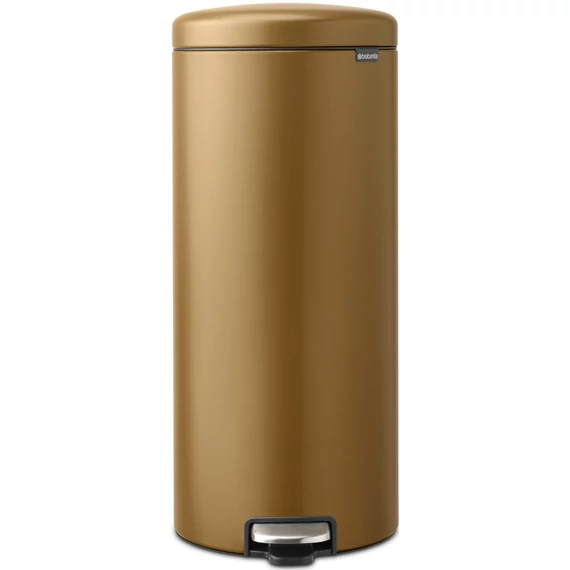 Brabantia NewIcon pedálos hulladékgyűjtő szagmentesen záródó Soft-Close fedél, műanyag tartály, 30L - G méret, acél, meleg tónusú sárgaréz - 238581