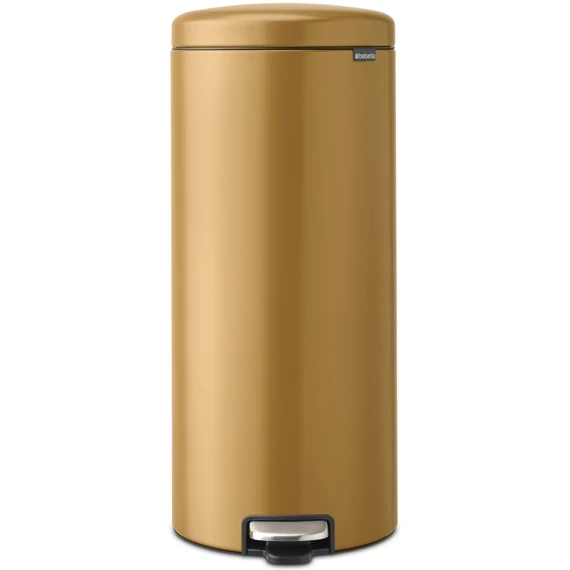 Brabantia NewIcon pedálos hulladékgyűjtő szagmentesen záródó Soft-Close fedél, műanyag tartály, 30L - G méret, acél, meleg tónusú arany - 238765