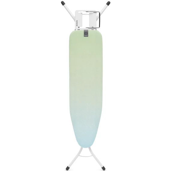 Brabantia Steam Iron Rest vasalódeszka 1100x300mm - A méret, kinyitható vasalótámasz, D=22mm fehér váz, megnyugtató tenger huzat - 242861