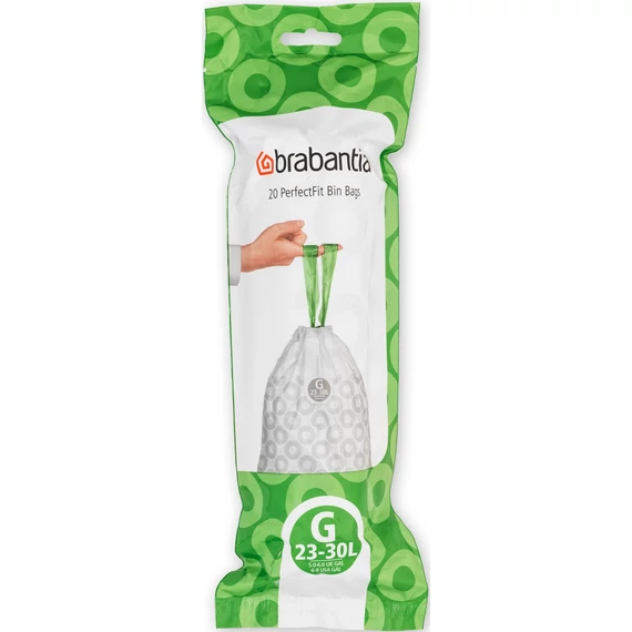 Brabantia PerfectFit szemeteszsák, G méret, 23-30L, 20 zsák/tekercs