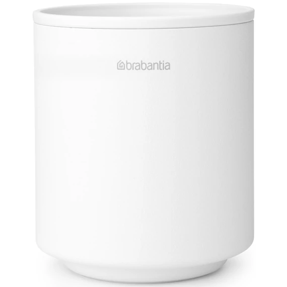 Brabantia MindSet fogkefe tartó kiemelhető cseppgyűjtő tartállyal, acél, szikrázó fehér ásványi textúra - 303265