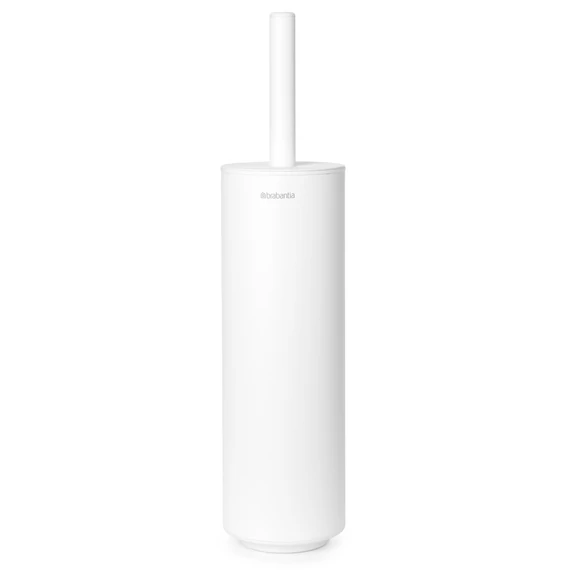 Brabantia MindSet fali WC-kefe tartó sörtés fejű WC-kefével, acél, szikrázó fehér ásványi textúra - 303845