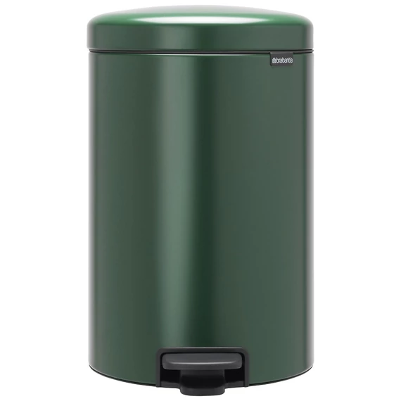 Brabantia NewIcon pedálos hulladékgyűjtő szagmentesen záródó Soft-Close fedél, műanyag tartály, 20L - Y méret, acél, fenyőzöld - 304064