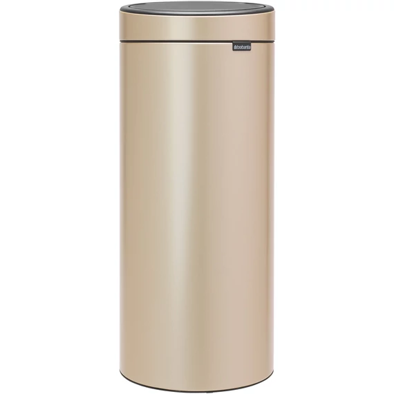 Brabantia Touch Bin New Soft-Touch nyomófedeles hulladékgyűjtő belső tartállyal, kerek, 30L - G méret, acél, aranyfényű - 304507