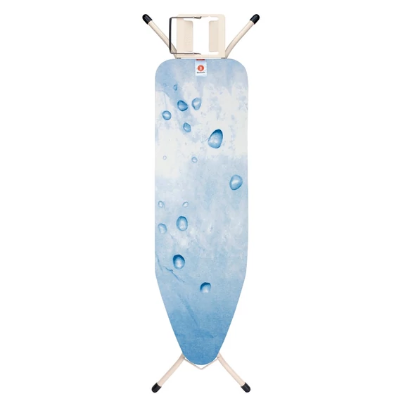 Brabantia Steam Iron Rest vasalódeszka 1240x380mm - B méret, kinyitható vasalótámasz, D=22mm fehér váz, jeges víz huzat - 310102