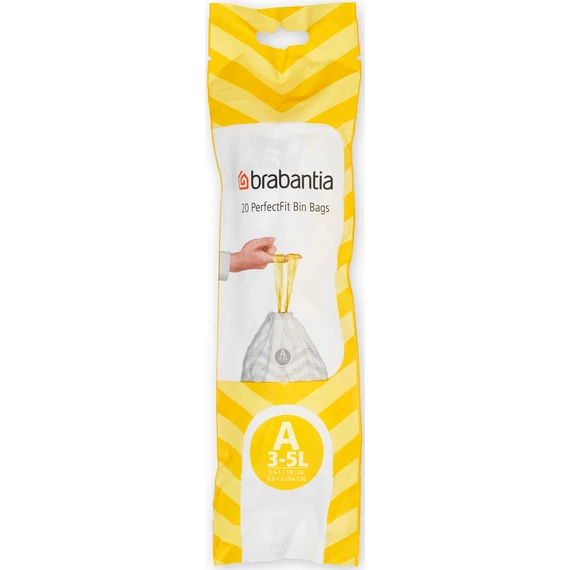 Brabantia PerfectFit szemeteszsák, A méret, 3-5L, 20 zsák/tekercs