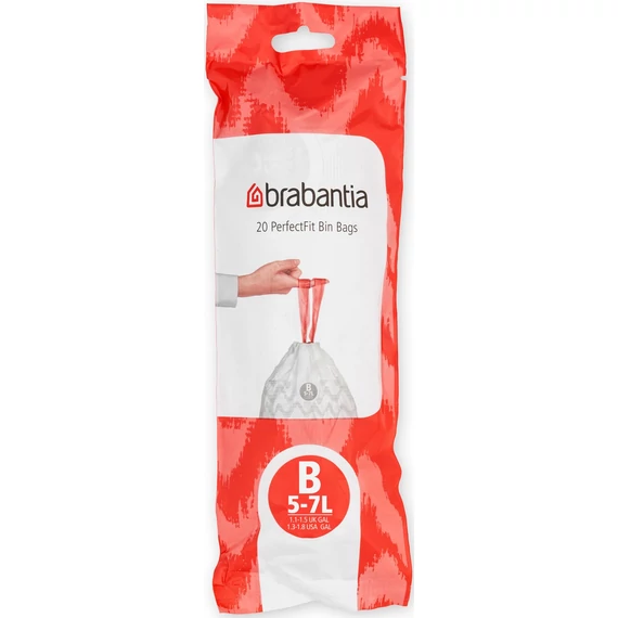 Brabantia PerfectFit szemeteszsák, B méret, 5-7L, 20 zsák/tekercs