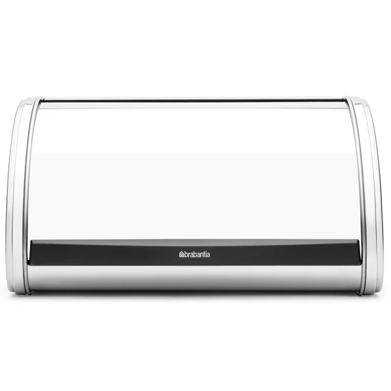 Brabantia Roll Top kenyértartó halkan záródó, befelé gördülő fedéllel, 316mm széles, 1 kenyérhez, ívelt forma, r.m. acél, fényes - 339585