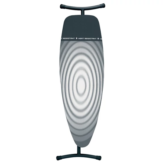 Brabantia Heat-Resistant Parking Zone vasalódeszka 1350x450mm - D méret, hőálló pihentető zóna, ülve vasaláshoz, D=35mm fekete váz, titán ovális huzat - 345647