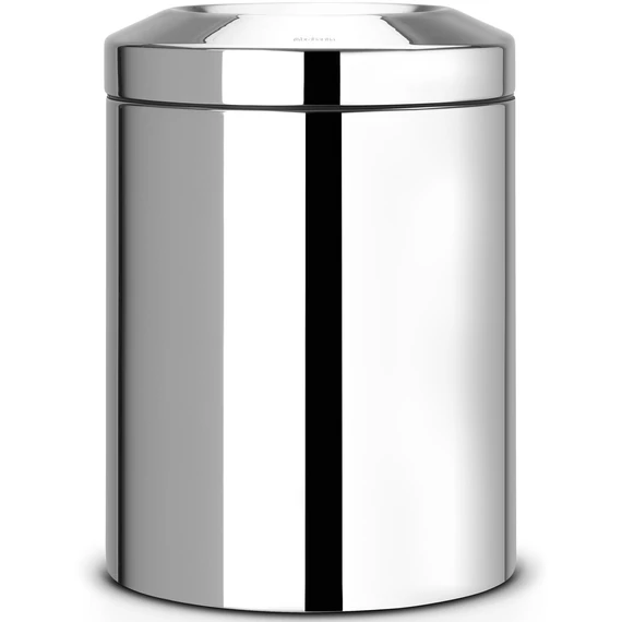 Brabantia Flame Guard önoltó papírkosár hulladékbedobó nyílással, fém kosárral, 7L, r.m. acél, fényes - 378928