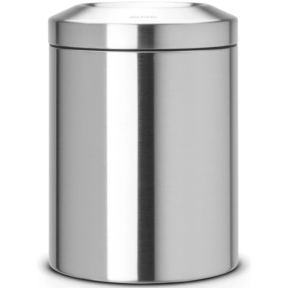 Brabantia Flame Guard önoltó papírkosár hulladékbedobó nyílással, fém kosárral, 7L, r.m. acél, selyem - 378942