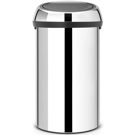 Brabantia Touch Bin nyomófedeles hulladékgyűjtő XXL, 60L - H méret, fényes r.m. acél test, fényes r.m. acél fedő - 402609