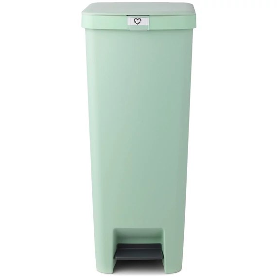 Brabantia StepUp pedálos kuka hulladéktípus jelölő ablakkal, lecsapódásgátló fedél, 40L - L méret, 91% újrahasznosított műanyag, jáde zöld - 800108