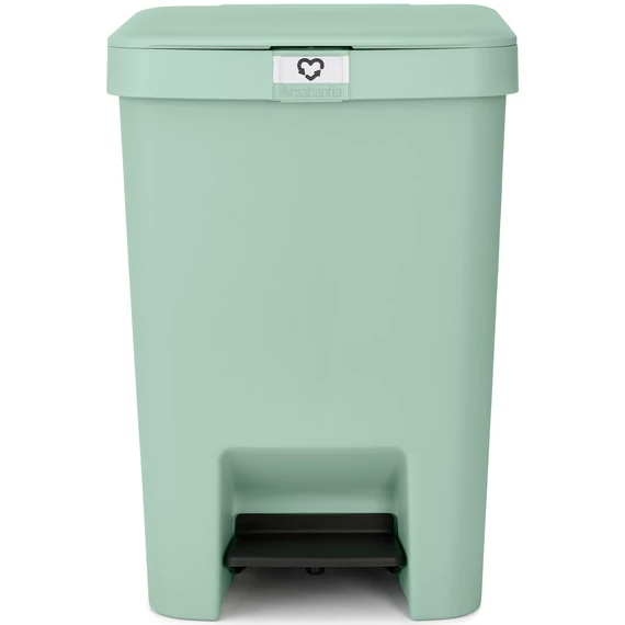 Brabantia StepUp pedálos kuka hulladéktípus jelölő ablakkal, lecsapódásgátló fedél, 25L - J méret, 91% újrahasznosított műanyag, jáde zöld - 800283