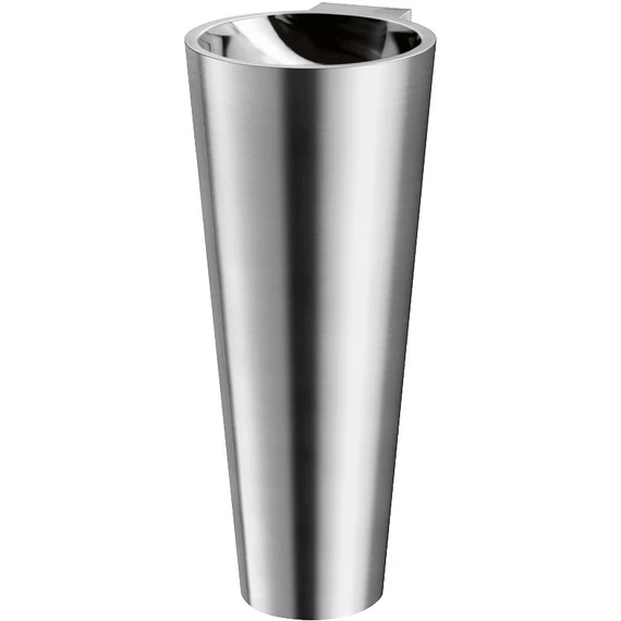 DELABIE BAILA lábon álló, kúp alakú kézmosó, 0,8mm r.m. acél, dual finish - polírozott medence, selyem test, csapfurat nélkül