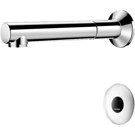 DELABIE TEMPOMATIC fali infracsap kevert vízre bemosakodókhoz 1-28mm panelokra BIOCLIP kifolyóval, 190mm, hálózati