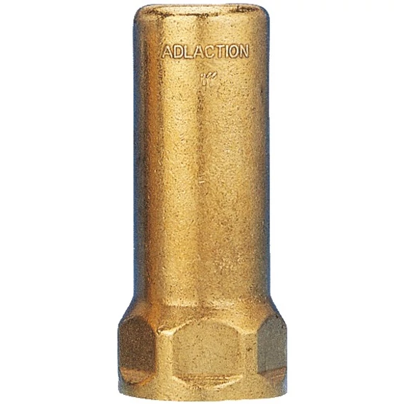 DELABIE vízütés csillapító, vízkalapács elnyelő r.m. acél rugóval, dugattyúval, max. 20 bar, H=98mm sárgaréz test, F1