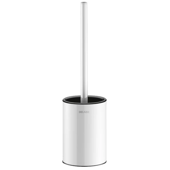 DELABIE fali WC-kefe alacsony házzal, biztonsági rögzítéssel, 1mm AISI304 r.m. acél, fehér